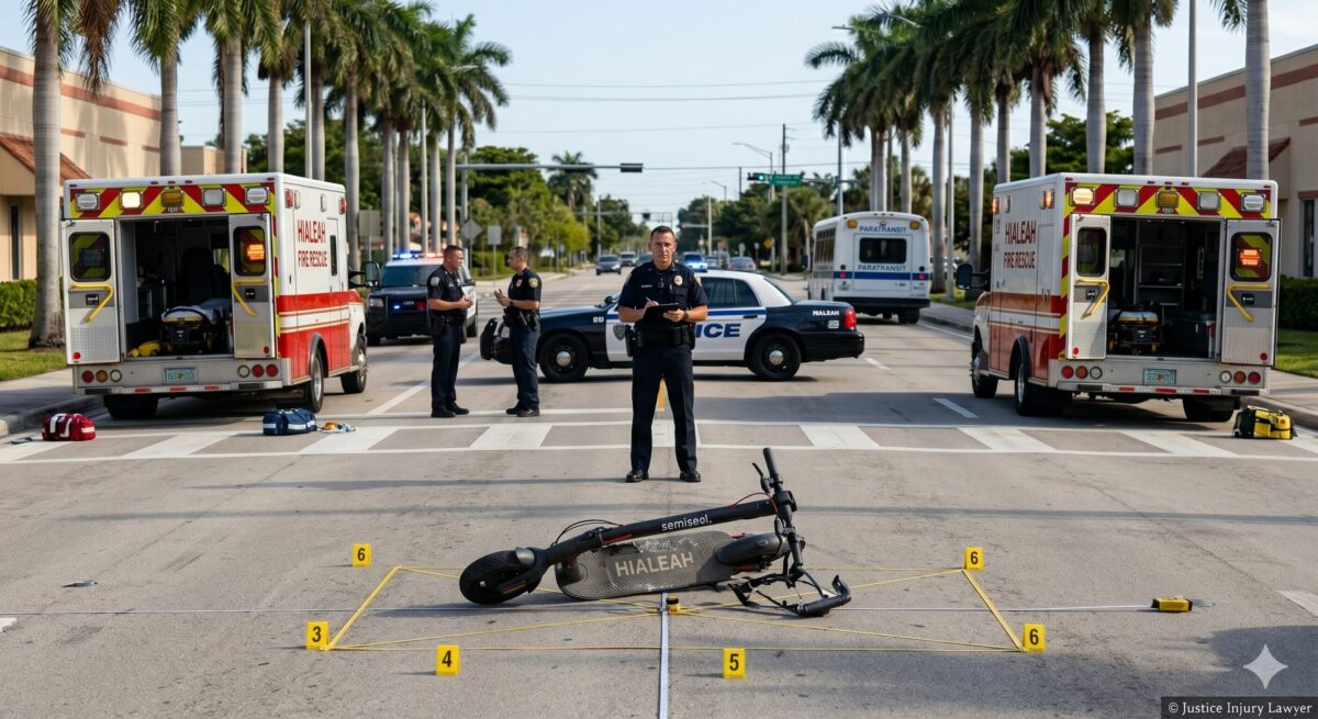 Police investigation after scooter accident